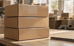 Кашированный гофрокартон и короба с мелованным лайнером на производстве